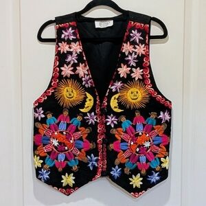 NWOT Beckwoman S Handmade Embroidered 100% Cotton Vest